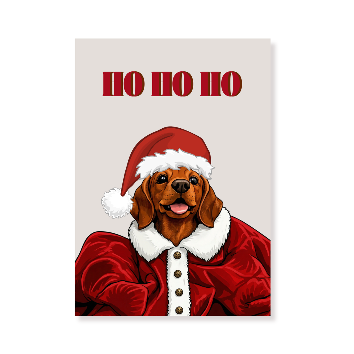 Ansichtkaart - Ho Ho Ho - Papier - Set of 5 - A6