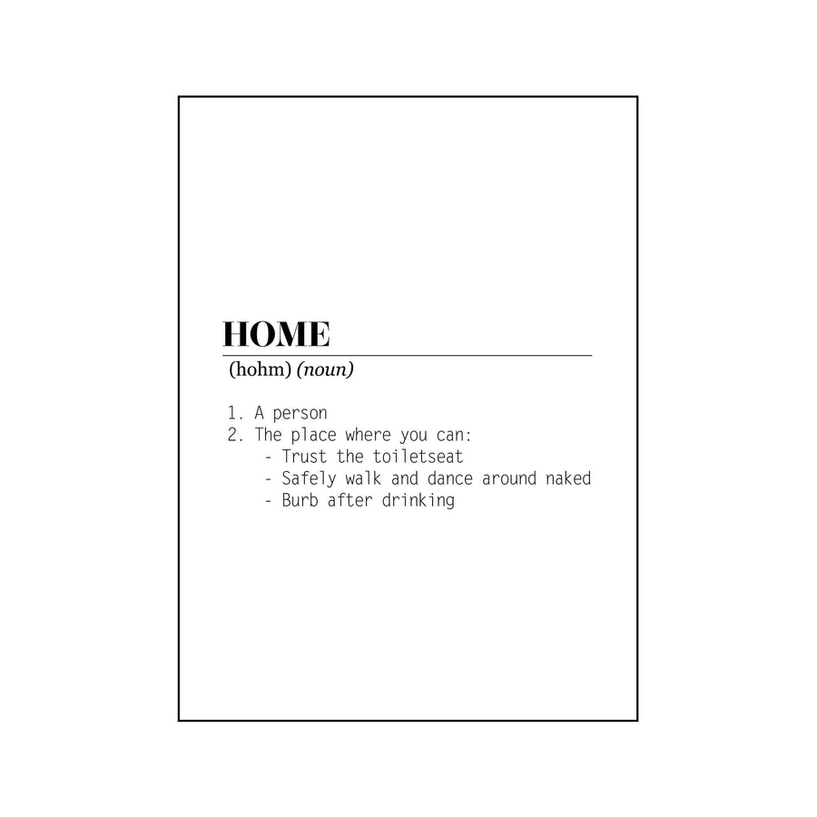 Poster - Home Dictionary - Paper - White - A3